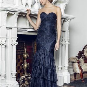 Bariano Australia Claudia Navy Tulle Gown